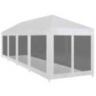vidaXL Party Tent With 10 Mesh Sidewalls 12x3m