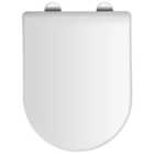 Croydex Malo Flexi-Fix D-Shaped Soft Close Toilet Seat - White