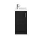 Nuie Vault 400mm Floor Standing Cabinet & Basin - Charcoal Black
