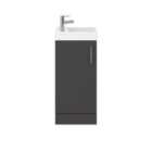 Nuie Vault 400mm Floor Standing Cabinet & Basin - Gloss Grey