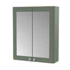 Nuie Classique 600mm Mirror Cabinet - Satin Green