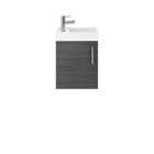 Nuie Vault 400mm Wall Hung Cabinet & Basin - Anthracite Grey
