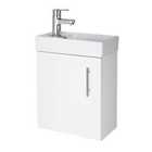 Nuie Vault 400mm Wall Hung Cabinet & Basin - Gloss White