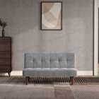 Living and Home Fabric Upholstered 2 Seater Sofa Bed - Grey