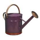 Heritage Heather & Copper Metal Watering Can with Rose (9 Litre)