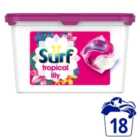 Surf Tropical Lily 3 in 1 Washing Liquid Capsules 18 Washes 18 per pack
