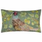 Evans Lichfield Grove Pheasant Outdoor Polyester Filled Cushion Olive