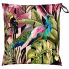 Evans Lichfield Toucan and Peacock Outdoor Polyester Filled Floor Cushion Multicolour