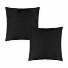 Furn Wrap Outdoor Polyester Filled Cushions Twin Pack Black