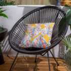 Wylder Tropics Ebon Wilds Mahari Outdoor Polyester Filled Cushion Saffron