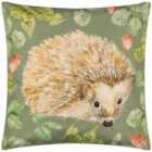 Evans Lichfield Grove Hedgehog Outdoor Polyester Filled Cushion Olive