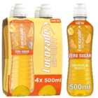 Lucozade Sport Drink Zero Sugar Orange & Peach 4 Pack 4 x 500ml