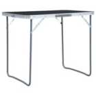 vidaXL Foldable Camping Table With Metal Frame 80x60cm Grey