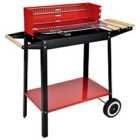 Hi Charcoal Barbecue Grill Wagon 88 X 44 X 83 cm - Red