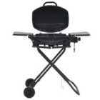 vidaXL Portable Gas BBQ Grill With Large Cooking Zone Black