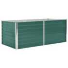 vidaXL Raised Garden Bed 160x80x45cm Galvanised Steel Green