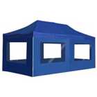 vidaXL Professional Folding Party Tent With Walls Aluminium 6X3 M Blue