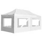 vidaXL Professional Folding Party Tent With Walls Aluminium 6X3 M - White