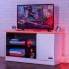 X Rocker White Carbon Tek TV Media Cabinet with Neo Fibre LED for TVs up to 42"