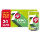 7UP Zero Sugar Lemon & Lime Cans 24 x 330ml