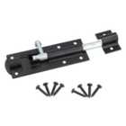 100mm Tower Bolt Latch Sliding Lock Gate Shed Door Fixings