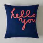 Remade 100% Recycled Hello You Printed Cushion
