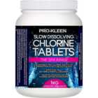 Pro-Kleen 20g Stabilised Slow Dissolving Chlorine Tablets 1KG Disinfects Pool Water to Remove Germs and Bacteria