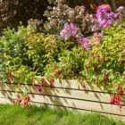 4 x Rowlinson Ledbury Slat Border Wooden Garden Fence Path Grass Lawn Edging 8"
