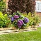 4 x Rowlinson Ledbury Slat Border Wooden Garden Fence Path Grass Lawn Edging 6"