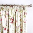 Fusion Jeannie Red Pencil Pleat Curtains