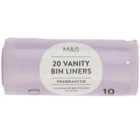 M&S 20 Fragranced Vanity Bin Liners 10L 20 per pack