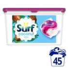 Surf Coconut Bliss 3 in 1 Washing Liquid Capsules 45 Wash 45 per pack