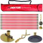 Pro 30ft Drain Rod Set Kit Plunger Worm Scraper Cleaning Rods Rodding Carry Bag