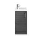 Nuie Vault 400mm Floor Standing Cabinet & Basin - Anthracite Grey