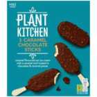 M&S Plant Kitchen, 3 Chocolate & Caramel Sticks 201g
