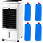 MYLEK Portable Air Cooler Evaporative Mobile 4L, LCD, Timer, Air Purifier Ioniser, 3 Speeds Fan