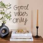 Good Vibes Only Black Wire Wall Art