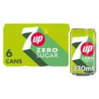 7UP Zero Sugar Lemon & Lime Cans 6 x 330ml