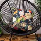 Paoletti Koi Pond Outdoor Polyester Filled Cushion Midnight