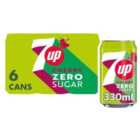 7UP Zero Sugar Cherry Cans 6 x 330ml