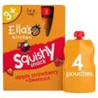 Ella's Kitchen Strawberry and Beetroot Kids Snack Multipack Pouch 3+ Years 4 per pack