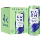 DASH Lime Infused Sparkling Water 4 x 330ml