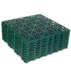 Green Interlocking Plastic Garden Tiles - Pack of 9