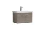 Nuie Arno Wall Hung 1 Drawer Vanity & Thin-Edge Basin - Solace Oak