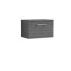 Nuie Arno Wall Hung 1 Drawer Vanity & Worktop - Anthracite