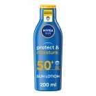 Nivea Sun Lotion Protect & Moisture SPF50+, 200ml