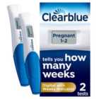 Clearblue Digital Pregnancy Test with Weeks Indicator, 2 Tests 2 per pack