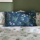 Garden Botanical Navy Oxford Pillowcase