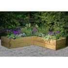 Forest Garden Caledonian Corner Raised Bed with Base 130 x 130cm