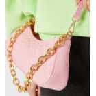 Skinnydip Pink Floral Quilted Shoulder Bag
